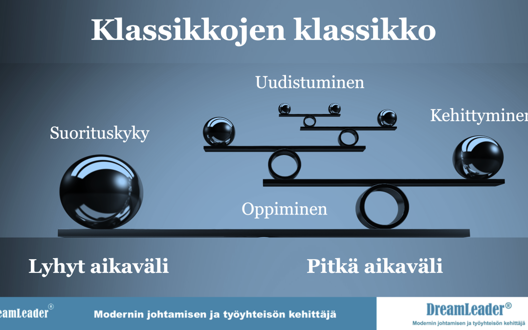 Johtamisen klassikkojen klassikko: Miten johtaa tasapainoisesti lyhyen tähtäimen suoritusta ja pitkän aikavälin uudistumista?
