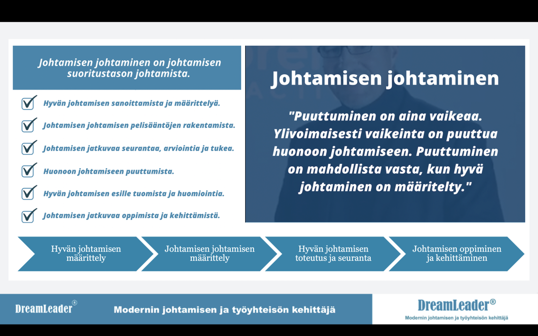 Miten johtamisen johtamista voidaan parantaa?