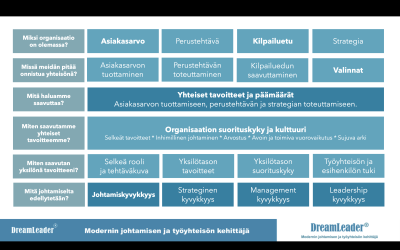 Strategian, organisaation suorituskyvyn, kulttuurin ja ihmisten johtaminen. Mistä tässä on kyse?
