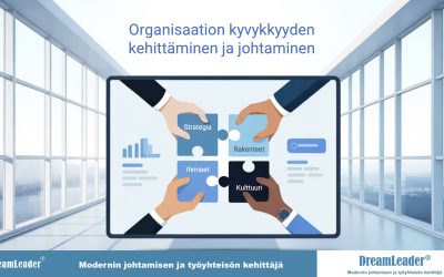 Muutosjohtamisesta ja yksilökeskeisestä kehittämisestä organisaation kyvykkyyden kehittämiseen.